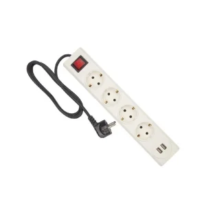 BROCO STOP KONTAK 4 SLOT 2 USB WHITE BROCO 15853.K/WH