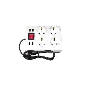 BROCO STOP KONTAK 4 SLOT 4 USB WHITE BROCO 15854.K/WH